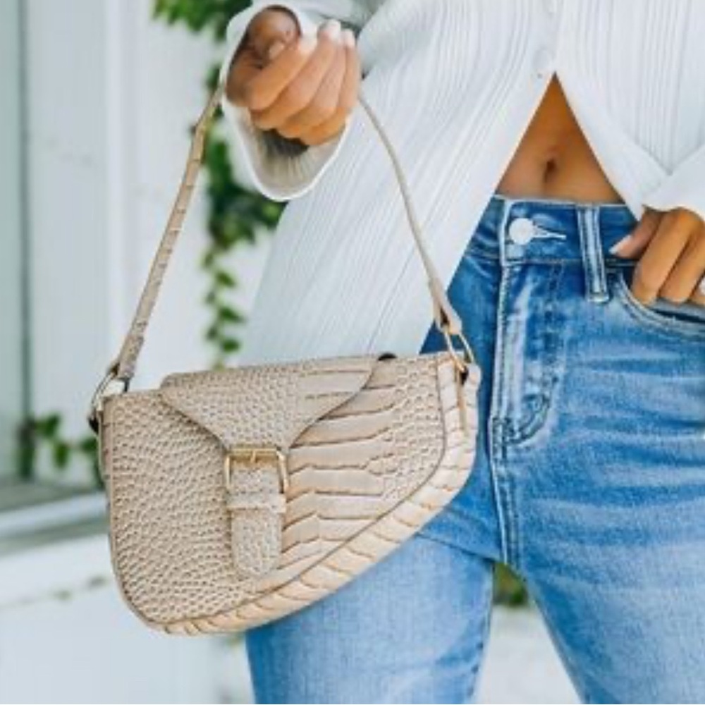 Shashi Tan faux alligator mini purse - NWOT